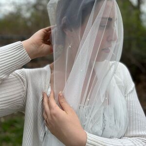 Scattered Pearl Chapel-Length Veil